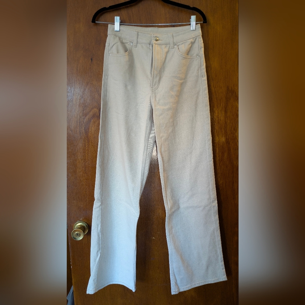 H&M Women Wide-leg Twill Pants - Size 4